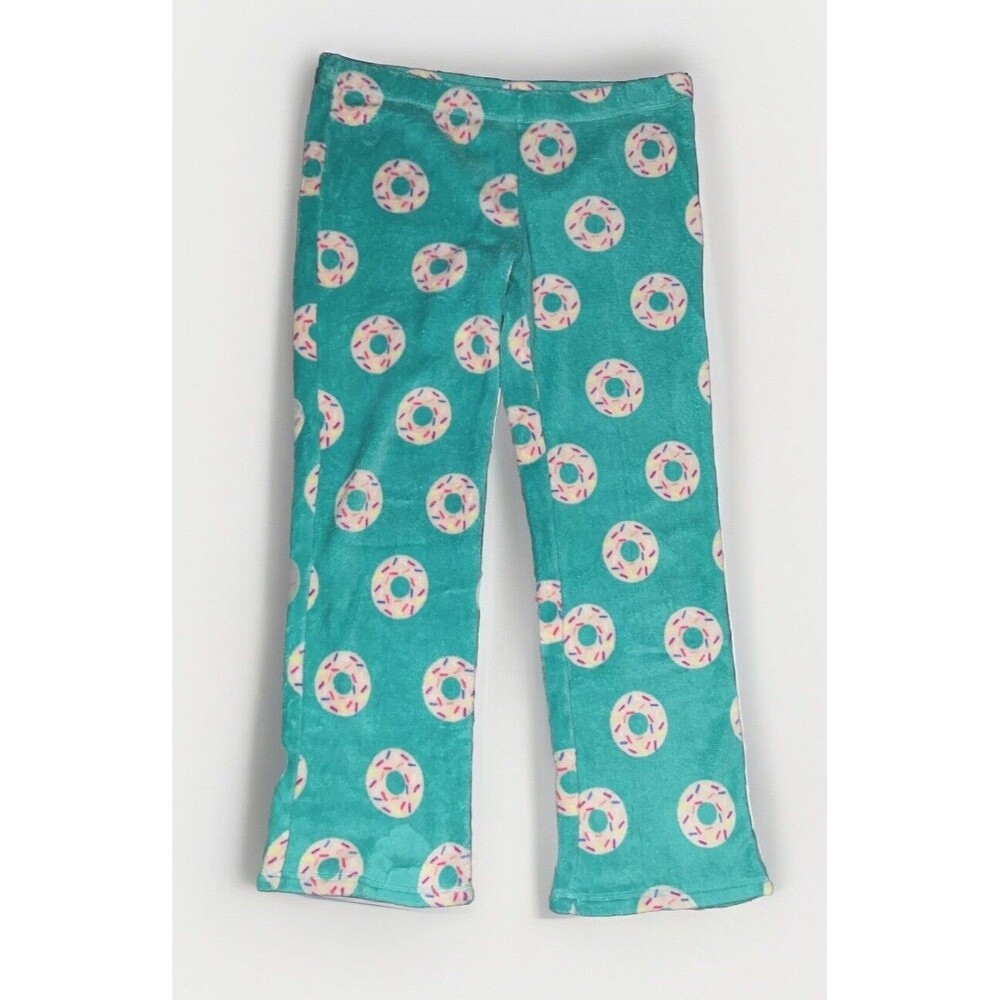 SO Intimates Doughnut Pajama Pants Size XL Womens Fuzzy Soft Sleepwear Pants Blu